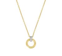 JOOP! Kette mit Anhänger Edelstahl Damen Halsschmuck, mit Zirkonia synth., 50+5 cm, Weiß, Kommt in Schmuck Geschenk Box, 2039841