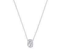 Kette mit Anhänger JOOP "Schmuck, Geschenk", silber (silberfarben, kristallweiß), Halsketten, Damen, Silber 925 (Sterlingsilber), L: 45 B: 1,8mm, mit Zirkonia (synth.), B:1,8mm (12249368-0) silberfarb