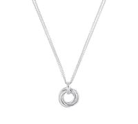 Kette mit Anhänger JOOP "Schmuck, Geschenk", silberfarben, kristallweiß, Halsketten, Damen, Silber 925 (Sterlingsilber), L: 45 B: 2,5mm, mit Zirkonia (synth.), B:2,5mm (41632103-0) silberfarben, krist