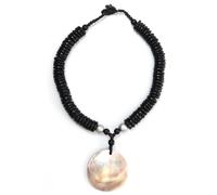 Kette mit Anhänger "Joy", Damen, Gr. onesize, Holz, schwarz, COLLEZIONE ALESSANDRO, Basic, Halsketten, mit Holzplättchen (36362721-0) schwarz