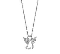 Julie Julsen Anhänger Mit Kette 925/- Sterling Silber Zirkonia Weiß 42Cm Glänzend