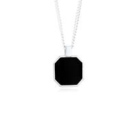 KUZZOI Emaille Anhänger Quadrat 925 Sterling Silber 55 Herren