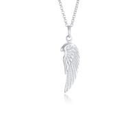 Kette mit Anhänger KUZZOI "Halskette Herren Flügel Feder Boho 925 Silber" Gr. 55, silber, Halsketten, Herren, ohne Stein, Silber 925 (Sterlingsilber) (12112156-55) silber