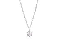 Kette mit Anhänger KUZZOI "Halskette Zirkonia Solitär 925 Sterling Silber" Gr. 50, silber, Halsketten, Herren, ohne Stein, Silber 925 (Sterlingsilber) (11372534-50) silber