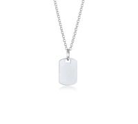 Kette mit Anhänger KUZZOI "Herren Dog Tag Military Platte Brushed 925 Silber" Gr. 60, silber, Halsketten, Herren, 60, ohne Stein, Silber 925 (Sterlingsilber), L: 50 (93162013-60) silber