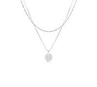 Kuzzoi Silberkette »Herren Layer Figaro Venezianer Plättchen 925 Silber«, silberfarben