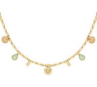Leonardo Halskette Ella - Collier aus goldfarbenem Edelstahl, Charm-Look, 45-50 cm