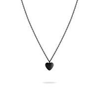 Kette mit Anhänger LIEBESKIND BERLIN "Schmuck Geschenk Edelstahl Halskette My Heart Herz, LJ-1601-N-45", schwarz, Halsketten, Damen, Edelstahl, L: 45cm B: 0,7mm, B:0,7mm (72604812-0) schwarz