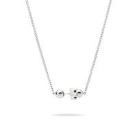 Kette mit Anhänger LIEBESKIND BERLIN "Schmuck Geschenk Edelstahl Halskette Steel Ball", silberfarben, Halsketten, Damen, Edelstahl, L: 43 B: 2,2mm, B:2,2mm (47380121-0) silberfarben