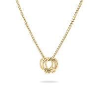 Kette mit Anhänger LIEBESKIND BERLIN "Schmuck Geschenk Edelstahl Halskette The D-Link Mini", gold (gelbgoldfarben), Halsketten, Damen, Edelstahl, L: 45 B: 2mm, Kette mit Anhänger, B:2mm (42520269-0)
