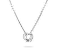 Kette mit Anhänger LIEBESKIND BERLIN "Schmuck Geschenk Edelstahl Halskette The D-Link Mini", silber (silberfarben), Halsketten, Damen, Edelstahl, L: 45 B: 2mm, B:2mm (54533111-0) silberfarben