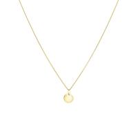 Kette mit Anhänger LIEBESKIND BERLIN "Schmuck Geschenk Gold 375 Halskette Gold Collection", gold (gelbgoldfarben), Halsketten, Damen, Gelbgold 375, L: 50 B: 2mm, B:2mm (11001048-0) gelbgoldfarben