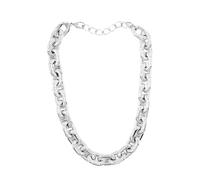 Kette mit Anhänger "Link Affair", Damen, Gr. onesize, PTFE-Kunststoff, silber (silbern), COLLEZIONE ALESSANDRO, Basic, Halsketten, leichte Gliederkette (16916924-0) silbern