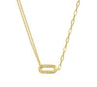 Kette mit Anhänger LULU & JANE "AV196", gelbgold, Halsketten, Damen, 38,0cm Basiskette + 5,0cm Verlängerung, Messing (76079668-0) gelbgold