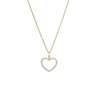 Kette mit Anhänger LYOMI "585/- Gelbgold 36 synth. Diam. 0,24ct.", gelb, Halsketten, Damen, 45,0cm, 0,24, Gold, L: 45 B: 16mm, glänzend, B:16mm (19489553-0) gelb