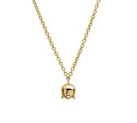 Kette mit Anhänger LYOMI "585/- Gelbgold Blüte synth. Diam 0,25ct.", gelb, Halsketten, Damen, 42,0, 0,25, Gold, L: 42 B: 6,8mm, glänzend, B:6,8mm (92837003-0) gelb