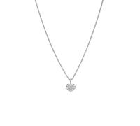 Kette mit Anhänger LYOMI "585/- Weißgold 13 synth. Diam. 0,17ct.", weiß, Halsketten, Damen, 45,0cm, 0,17, Gold, L: 45 B: 6,9mm, glänzend, Kette mit Anhänger, B:6,9mm (48972235-0)