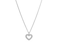 Kette mit Anhänger LYOMI "585/- Weißgold 22 synth. Diam. 0,15ct.", weiß, Halsketten, Herren, 45,0cm, 0,15, Gold, L: 45 B: 11,8mm, glänzend, Kette mit Anhänger, B:11,8mm (11127324-0)