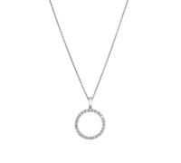 Kette mit Anhänger LYOMI "585/- Weißgold 25 synth. Diam. 0,51ct.", weiß, Halsketten, Herren, 45,0cm, 0,51, Gold, L: 45 B: 16,5mm, glänzend, Kette mit Anhänger, B:16,5mm (46813210-0)