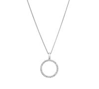 Kette mit Anhänger LYOMI "585/- Weißgold 25 synth. Diam. 0,68ct.", weiß, Halsketten, Damen, 45,0cm, 0,68, Gold, L: 45 B: 18mm, glänzend, Kette mit Anhänger, B:18mm (31537728-0)