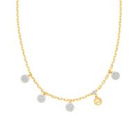 Kette mit Anhänger MICHAEL KORS "Schmuck Geschenk Metall Halsschmuck Halskette Premium", gelbgoldfarben, kristallweiß, Halsketten, Damen, Metall, L: 45,5 B: 2mm, mit Zirkonia (synth.), B:2mm (85269956