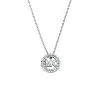 Kette mit Anhänger MICHAEL KORS "Schmuck Geschenk Metall Halsschmuck PREMIUM", silber (metallfarben, kristallweiß), Halsketten, Damen, Metall, L: 45,5 B: 1mm, mit Zirkonia (synth.), B:1mm (29039715-0)