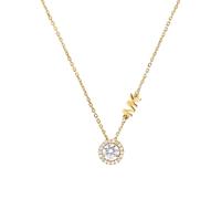 Kette mit Anhänger MICHAEL KORS "Schmuck Geschenk Silber 925 Halsschmuck PREMIUM", gold (gelbgoldfarben, kristallweiß), Halsketten, Damen, Silber 925 (Sterlingsilber), L: 46, mit Zirkonia (synth.) (28