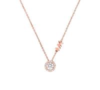 Kette mit Anhänger MICHAEL KORS "Schmuck Geschenk Silber 925 Halsschmuck PREMIUM", rosa (roségoldfarben, kristallweiß), Halsketten, Damen, Silber 925 (Sterlingsilber), L: 46, mit Zirkonia (synth.) (46