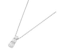 Kette mit Anhänger "mit Zirkonia", weiß, GIORGIO MARTELLO MILANO, Halsketten, Damen, 43cm, Silber 925 (Sterlingsilber) (39311217-0) weiß