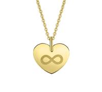 Kette mit Anhänger ONE ELEMENT "Herz mit Gravur unendlich Herz Anhänger aus 333 Gelbgold", gold, Halsketten, Damen, Gelbgold 333 Gold, Gelbgold 333, Gold, Herz mit Bedeutung - eine feine Geschenkidee