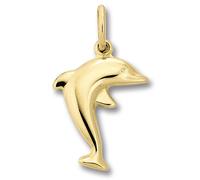 Kette mit Anhänger ONE ELEMENT "Schmuckset - Set mit Halskette Delfin Anhänger aus 333 Gelbgold", gold, Halsketten, Mädchen, Gelbgold 333 Gold, Gelbgold 333, Gold, Persönlicher Akzent - schlicht, mode