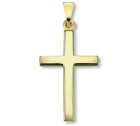 Kette mit Anhänger ONE ELEMENT "Schmuckset - Set mit Halskette Kreuz Anhänger aus 333 Gelbgold", gold, Halsketten, Damen, Gelbgold 333 Gold, Gelbgold 333, Gold, Persönlicher Akzent - schlicht, modern,