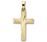 Kette mit Anhänger ONE ELEMENT "Schmuckset - Set mit Halskette Kreuz Anhänger aus 333 Gelbgold", gold, Halsketten, Damen, Gelbgold 333 Gold, Gelbgold 333, Gold, Kleines Statement - persönlich, stilvol