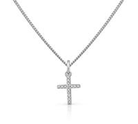 Kette mit Anhänger OROLINO "585/- Gold Brillant 0,004ct.", weiß, Halsketten, Damen, 42+3cm, Gold, L: 45 B: 7mm, glänzend, Kette mit Anhänger, B:7mm (50449036-0)