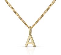 Kette mit Anhänger OROLINO "Gold 375 mit Anhänger 42/45cm lang Buchstabe A", gelb, Halsketten, Damen, 42/45cm, Gold, L: 45 B: 5mm, glänzend, Kette mit Anhänger, B:5mm (49112648-0)