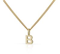 Kette mit Anhänger OROLINO "Gold 375 mit Anhänger 42/45cm lang Buchstabe B", gelb, Halsketten, Damen, 42/45cm, Gold, L: 45 B: 5mm, glänzend, B:5mm (90764668-0) gelb