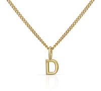 Kette mit Anhänger OROLINO "Gold 375 mit Anhänger 42/45cm lang Buchstabe D", gelb, Halsketten, Damen, 42/45cm, Gold, L: 45 B: 5mm, glänzend, Kette mit Anhänger, B:5mm (29935102-0)