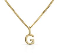 Kette mit Anhänger OROLINO "Gold 375 mit Anhänger 42/45cm lang Buchstabe G", gelb, Halsketten, Damen, 42/45cm, Gold, L: 45 B: 5mm, glänzend, B:5mm (23761658-0) gelb