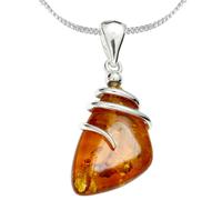 Kette mit Anhänger OSTSEE-SCHMUCK "- Danica - Silber 925/000 - Bernstein" Gr. 42, silber (silber 925, silberfarben, weiß), Schmuck_Sets, Damen, 42, Silber 925 (Sterlingsilber) (91268063-42) silber 925