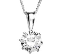 Kette mit Anhänger OSTSEE-SCHMUCK "Ostsee-Schmuck Kette mit Anhänger Folina 9 mm" Gr. 45, silber, Halsketten, Damen, 45cm, Silber 925 (Sterlingsilber), L: 40 (65968649-45) silber