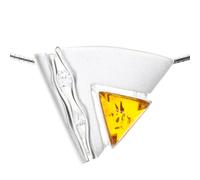 Kette mit Anhänger OSTSEE-SCHMUCK "- Gleiter-Benita - Silber 925/000 - Bernstein/Zirk." Gr. 50, silber (silber 925, silberfarben, weiß), Schmuck_Sets, Damen, 50, Silber 925 (Sterlingsilber) (96227411-