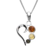 Kette mit Anhänger OSTSEE-SCHMUCK "Ostsee-Schmuck Kette mit Anhänger Herz Kette mit Anhänger Herz" Gr. 45, silber, Halsketten, Damen, 45cm, Silber 925 (Sterlingsilber), L: 40 (46501606-45) silber