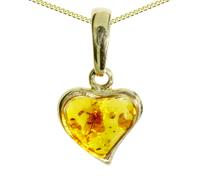 Kette mit Anhänger OSTSEE-SCHMUCK "Ostsee-Schmuck Kette mit Anhänger Herz Kette mit Anhänger Herz" Gr. 45, gold, Halsketten, Damen, 45cm, Silber 925 (Sterlingsilber), L: 42 (89222867-45) gold