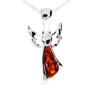 Kette mit Anhänger OSTSEE-SCHMUCK "Ostsee-Schmuck Kette mit Anhänger kleiner Engel" Gr. 42, silber (silberfarben), Halsketten, Damen, 42cm, Silber 925 (Sterlingsilber), L: 40cm (71776402-42) silberfar