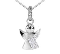 Kette mit Anhänger OSTSEE-SCHMUCK "Ostsee-Schmuck Kette mit Anhänger kleiner Engel" Gr. 50, silber, Halsketten, Damen, 50cm, Silber 925 (Sterlingsilber), L: 40 (43808911-50) silber