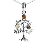 Kette mit Anhänger OSTSEE-SCHMUCK "Ostsee-Schmuck Kette mit Anhänger Lebensbaum" Gr. 45, silber, Halsketten, Damen, 45cm, Silber 925 (Sterlingsilber), L: 42 (16175852-45) silber