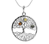 Kette mit Anhänger OSTSEE-SCHMUCK "Ostsee-Schmuck Kette mit Anhänger Lebensbaum" Gr. 60, silber, Halsketten, Damen, 60cm, Silber 925 (Sterlingsilber), L: 42 (45381849-60) silber