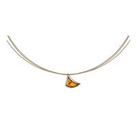 Kette mit Anhänger OSTSEE-SCHMUCK "Ostsee-Schmuck Halsreif mit Anhänger Gleiter-Alea" Gr. 45, gold, Halsketten, Damen, 45cm, Gelbgold 333, L: 42 (35469802-45) gold
