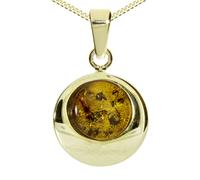 Kette mit Anhänger OSTSEE-SCHMUCK "Ostsee-Schmuck Kette mit Anhänger Alina 12 mm" Gr. 42, gold, Halsketten, Damen, 42cm, Silber 925 (Sterlingsilber), L: 42 (84146842-42) gold