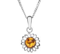 Kette mit Anhänger OSTSEE-SCHMUCK "Ostsee-Schmuck Kette mit Anhänger Blüte 12 mm" Gr. 40, silber, Halsketten, Damen, 40cm, Silber 925 (Sterlingsilber), L: 40 (11479254-40) silber